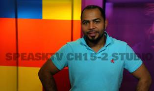 Actor Ramsey Nouah in the SpeaksTV studio.