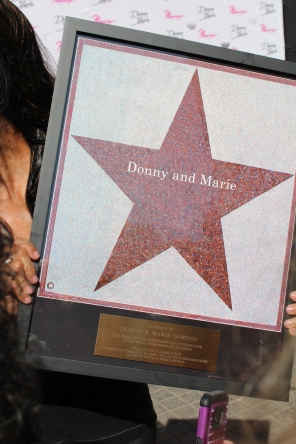Walk of Stars plaque for Donny and Marie